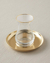 Graceful Çelik 4 Parça 2 Kişilik Çay Seti 140 ml Gold