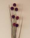 Grass Ball Tek Dal Yapay Çiçek Bordo