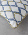 Grid Çift Taraflı Kırlent Kılıfı 45x45 cm Lacivert – Yeşil