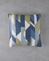 Grid Çift Taraflı Kırlent Kılıfı 45x45 cm Lacivert – Yeşil