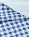 Gridlane Pvc Yuvarlak Masa Örtüsü 140 cm Mavi