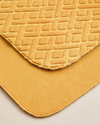 Gridline Kaydırmaz Taban Banyo Paspası Seti 60x100 cm + 50x60 cm Hardal