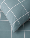 Gridline Kolay Ütülenir Çarşaflı Tek Kişilik Nevresim Takımı 160x220 cm Seledon-Mürdüm