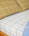 Gridline Kolay Ütülenir Çift Kişilik Nevresim Takımı 200x220 cm Yağ Yeşili- Mavi