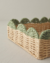 Grind Kağıt Tepsi 34x25 Cm Yeşil-Sarı