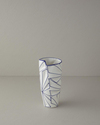 Gusto Stoneware Vazo Beyaz - Mavi