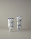 Gusto Stoneware Vazo Beyaz - Mavi