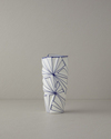 Gusto Stoneware Vazo Beyaz - Mavi