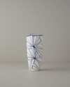 Gusto Stoneware Vazo Beyaz - Mavi