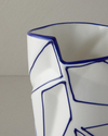 Gusto Stoneware Vazo Beyaz - Mavi