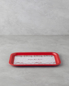 Happy New Year Metal Tepsi 35x23 cm Kırmızı