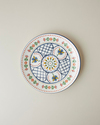 Harmony Talavera Porselen Pasta Tabağı 21 cm Beyaz - Lacivert