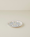 Harmony Talavera Porselen Pasta Tabağı 21 cm Beyaz - Lacivert