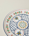 Harmony Talavera Porselen Pasta Tabağı 21 cm Beyaz - Lacivert