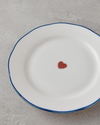 Heartfelt Bone Porselen Pasta Tabağı 19 cm Mavi