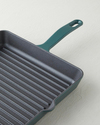 Hecha Demir Döküm Kare Grill Tava 30 cm Mat Yeşil