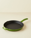 Hecha Demir Döküm Yuvarlak Grill Tava 28 cm Yeşil Degrade