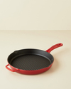 Hecha Demir Döküm Yuvarlak Grill Tava 28 cm Kırmızı Degrade