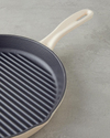 Hecha Demir Döküm Yuvarlak Grill Tava 28x4 cm Krem