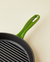 Hecha Demir Döküm Yuvarlak Grill Tava 28 cm Yeşil Degrade