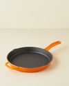 Hecha Demir Döküm Yuvarlak Grill Tava 28 cm Turuncu Degrade