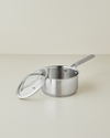Hecha Paslanmaz Çelik Kapaklı Sos Tenceresı 18x9 cm Silver