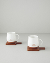 Hello New Day New Bone China Bardak Altlıklı Kupa 450 ml Beyaz