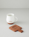 Hello New Day New Bone China Bardak Altlıklı Kupa 450 ml Beyaz