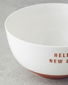 Hello New Day New Bone China Kase 13 cm Beyaz