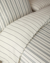 Heritage Stripe Pamuk İpliği Boyalı Çift Kişilik Çarşaflı Nevresim Takımı 200x220 cm Lacivert - Krem
