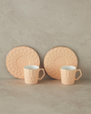 Hestia New Bone China 4 Parça 2 Kişilik Kahve Fincan Takımı Somon