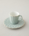 Hestia New Bone China 4 Parça 2 Kişilik Kahve Fincan Takımı Yeşil