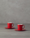 Hestia New Bone China 4 Parça 2 Kişilik Kahve Fincan Takımı Kırmızı