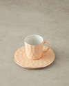 Hestia New Bone China 4 Parça 2 Kişilik Kahve Fincan Takımı Somon