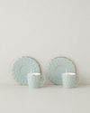 Hestia New Bone China 4 Parça 2 Kişilik Kahve Fincan Takımı Yeşil