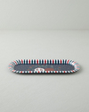 Holly Metal Tepsi 16x35 cm Lacivert