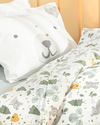 Honey Bear Pamuklu Bebek Nevresim Takımı Yeşil