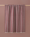 Houndstooth Koltuk Şalı 130x170 cm Bordo