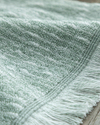 Hybrid Pamuklu Saçaklı El Havlusu 30x40 cm Ekru - Yeşil