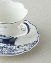 İstanbul New Bone China 4 Parça 2 Kişilik Kahve Fincanı 90 ml Beyaz - Lacivert