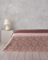 Jacobean Plaid Tek Kişilik Çok Amaçlı Örtü 160x220 cm Bordo