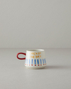 Jolly Beach Stoneware Kupa Mavi-Kırmızı