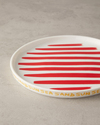 Jolly Lines Bone Porselen Servis Tabağı 27 cm Kırmızı