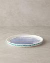 Jolly Lines Bone Porselen Servis Tabağı 27 cm Mavi
