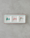 Joy Dolomite Sunumluk 25x10 cm Beyaz - Kırmızı