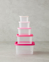 Keep Me Plastik 5 Parça Saklama Kabı Pembe