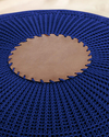 Knit Örgü Akrilik Puf Mavi