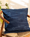 Knotted Denim Kırlent Kılıfı İndigo