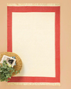 Lara Purl Dokuma Kilim Krem - Kırmızı