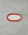 Larry Porselen Kayık Tabak 19 cm Kırmızı